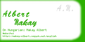 albert makay business card